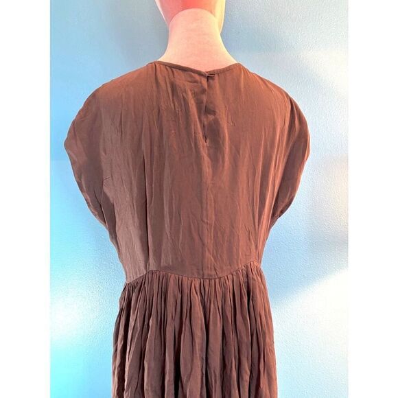 NWT Boden Boho Viscose Crepe Dress Beads & Sequins Dolman Sleeve Gray US 10 L - Picture 8 of 8